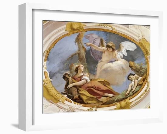 Angel Comforts Hagar in Wilderness-Giovanni Battista Tiepolo-Framed Giclee Print