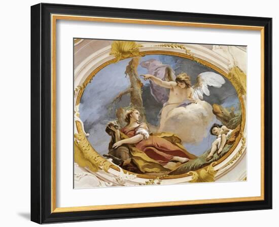 Angel Comforts Hagar in Wilderness-Giovanni Battista Tiepolo-Framed Giclee Print