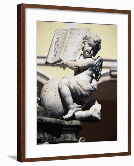 Angel, Detail from Fountain in Cloister of St Benedict-null-Framed Giclee Print