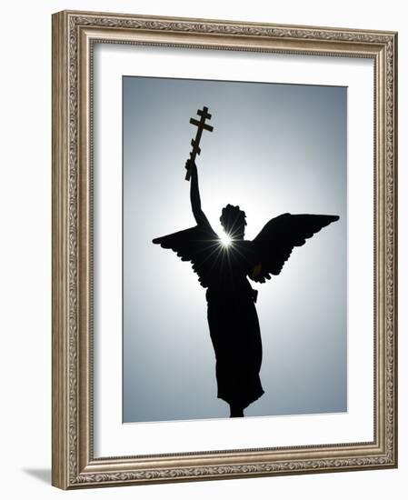 Angel Figure Independence Monument, Tallinn, Estonia-Christian Kober-Framed Photographic Print