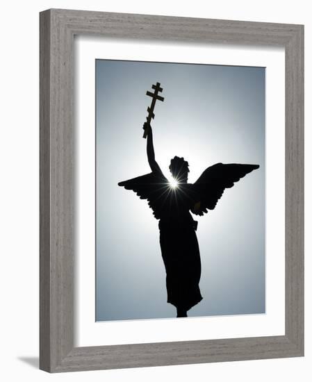 Angel Figure Independence Monument, Tallinn, Estonia-Christian Kober-Framed Photographic Print