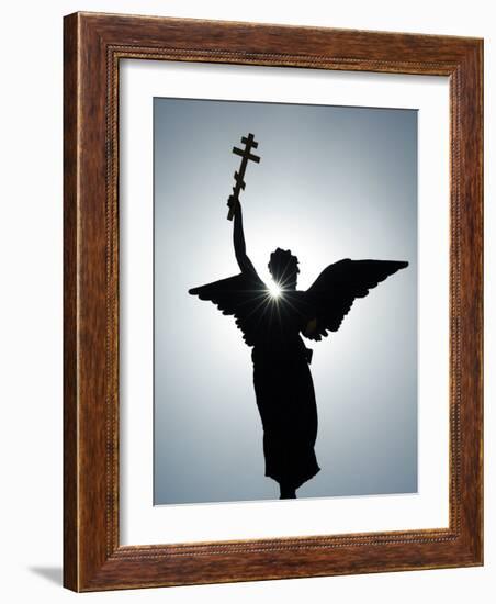 Angel Figure Independence Monument, Tallinn, Estonia-Christian Kober-Framed Photographic Print