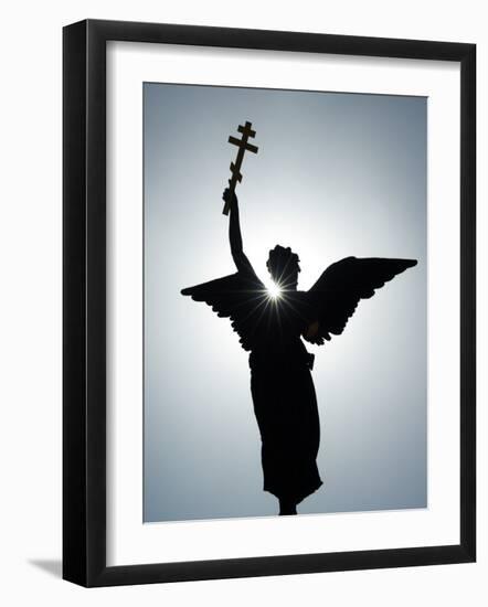 Angel Figure Independence Monument, Tallinn, Estonia-Christian Kober-Framed Photographic Print