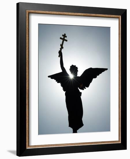 Angel Figure Independence Monument, Tallinn, Estonia-Christian Kober-Framed Photographic Print