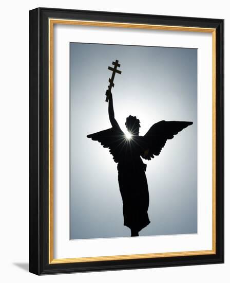 Angel Figure Independence Monument, Tallinn, Estonia-Christian Kober-Framed Photographic Print