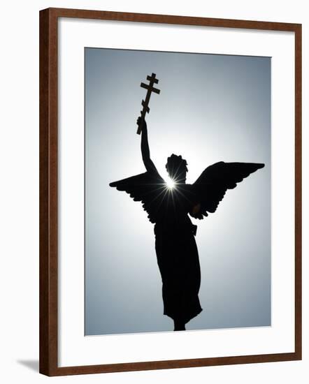 Angel Figure Independence Monument, Tallinn, Estonia-Christian Kober-Framed Photographic Print