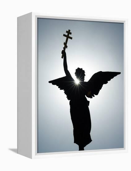 Angel Figure Independence Monument, Tallinn, Estonia-Christian Kober-Framed Premier Image Canvas