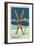 Angel Fire, New Mexico - Crossed Skis-Lantern Press-Framed Premium Giclee Print