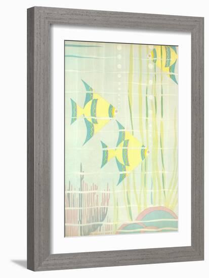 Angel Fish in Coral-null-Framed Giclee Print