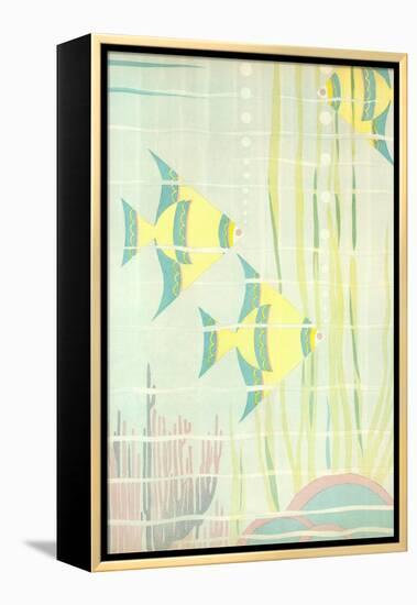 Angel Fish in Coral-null-Framed Premier Image Canvas