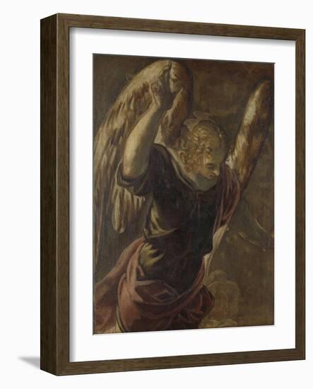 Angel from the Annunciation to the Virgin-Jacopo Tintoretto-Framed Art Print