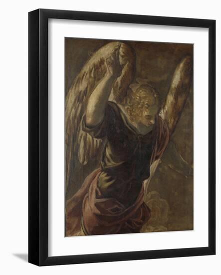 Angel from the Annunciation to the Virgin-Jacopo Tintoretto-Framed Art Print