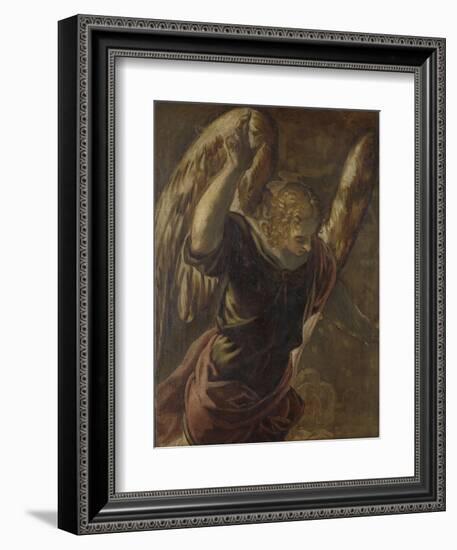 Angel from the Annunciation to the Virgin-Jacopo Tintoretto-Framed Art Print