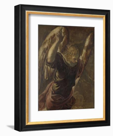 Angel from the Annunciation to the Virgin-Jacopo Tintoretto-Framed Art Print