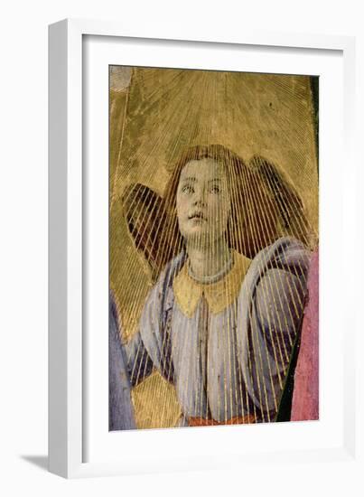 Angel, from the "Coronation of the Virgin," circa 1488-90 (Detail)-Sandro Botticelli-Framed Giclee Print
