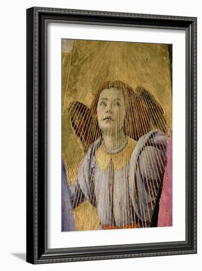 Angel, from the "Coronation of the Virgin," circa 1488-90 (Detail)-Sandro Botticelli-Framed Giclee Print