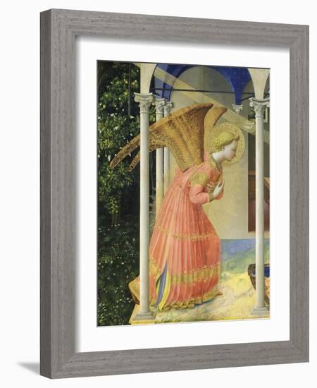 Angel Gabriel, from the Annunciation, 1430-35 Altarpiece-Fra Angelico-Framed Giclee Print