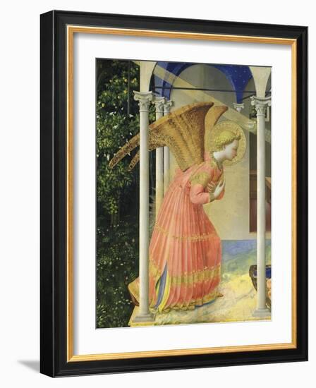 Angel Gabriel, from the Annunciation, 1430-35 Altarpiece-Fra Angelico-Framed Giclee Print