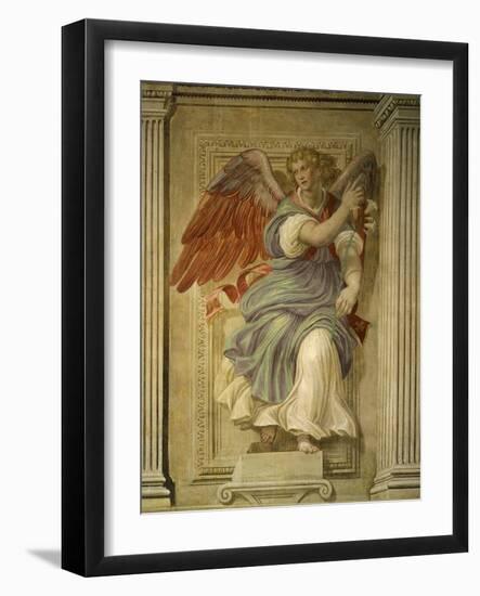 Angel Gabriel of the Annunciation, Fresco, Library-Francesco De Rossi Salviati Cecchino-Framed Giclee Print