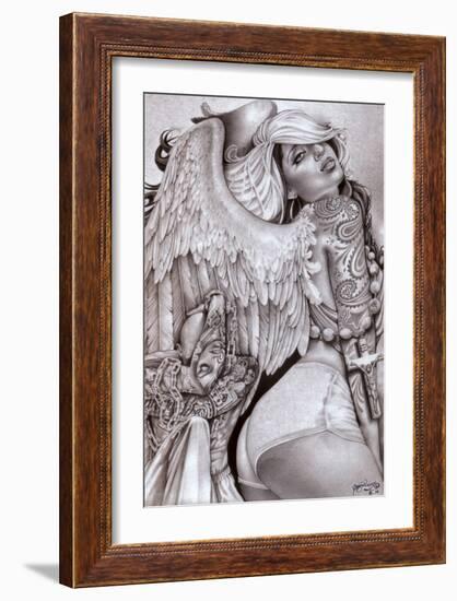 Angel Girl-Mouse Lopez-Framed Art Print