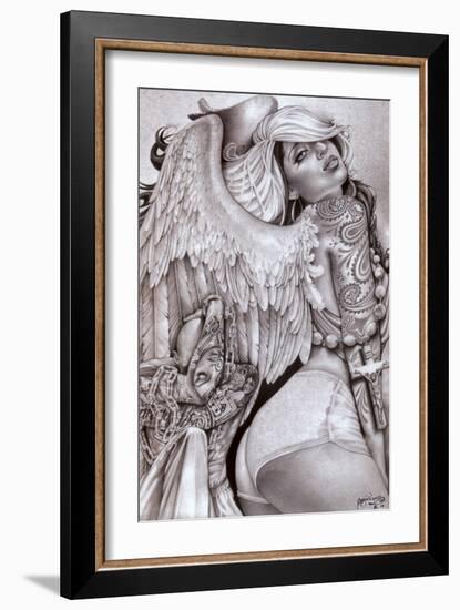 Angel Girl-Mouse Lopez-Framed Art Print