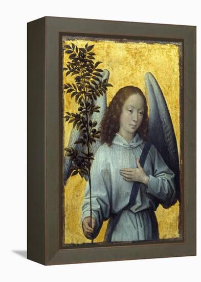 Angel Holding an Olive Branch by Hans Memling-null-Framed Premier Image Canvas