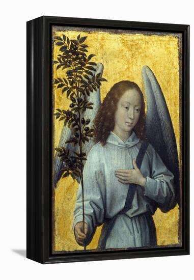 Angel Holding an Olive Branch by Hans Memling-null-Framed Premier Image Canvas