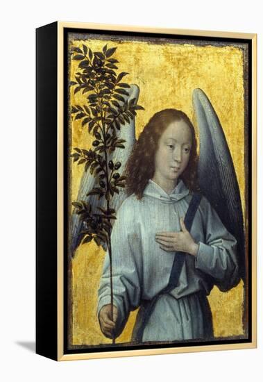 Angel Holding an Olive Branch by Hans Memling-null-Framed Premier Image Canvas