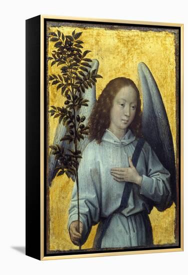 Angel Holding an Olive Branch by Hans Memling-null-Framed Premier Image Canvas