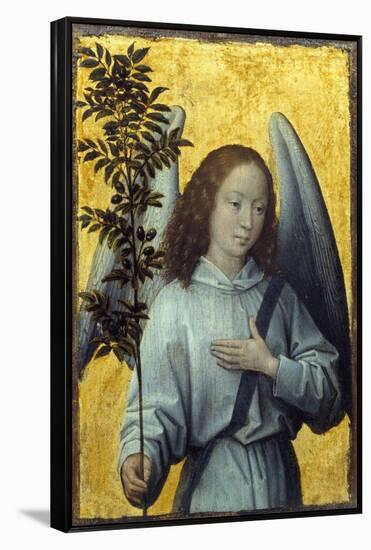 Angel Holding an Olive Branch by Hans Memling-null-Framed Premier Image Canvas