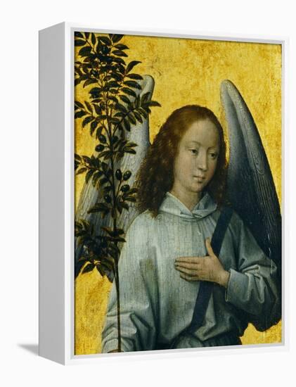 Angel Holding an Olive Branch, Symbol of Divine Peace-Hans Memling-Framed Premier Image Canvas
