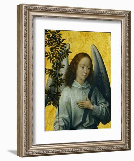 Angel Holding an Olive Branch, Symbol of Divine Peace-Hans Memling-Framed Giclee Print