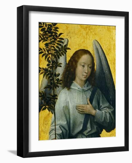 Angel Holding an Olive Branch, Symbol of Divine Peace-Hans Memling-Framed Giclee Print