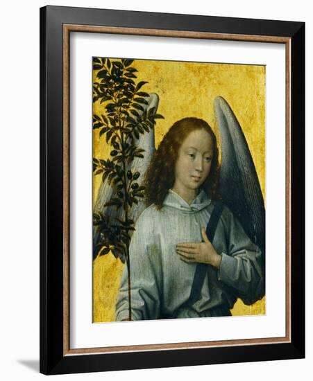 Angel Holding an Olive Branch, Symbol of Divine Peace-Hans Memling-Framed Giclee Print