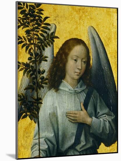 Angel Holding an Olive Branch, Symbol of Divine Peace-Hans Memling-Mounted Giclee Print