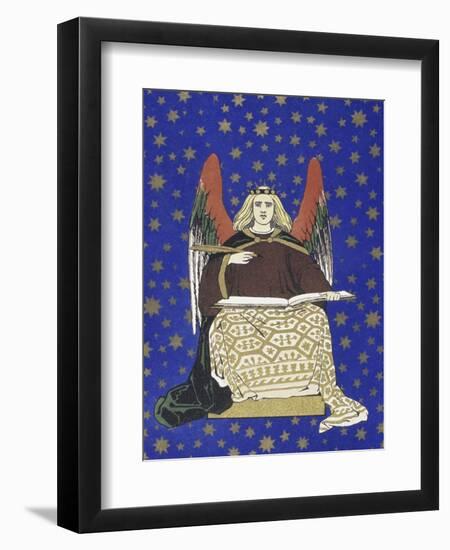 Angel Holding Book-null-Framed Giclee Print