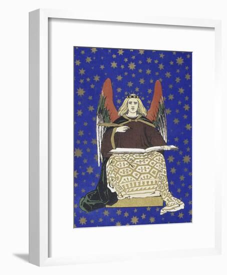 Angel Holding Book-null-Framed Giclee Print