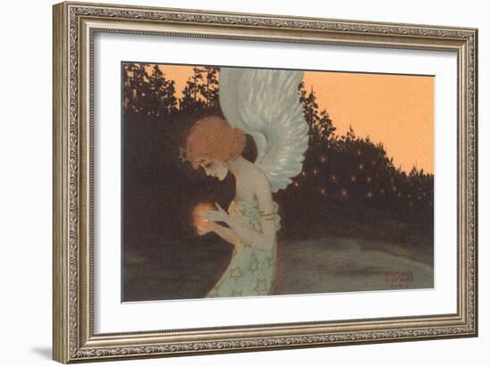 Angel Holding Candle-Found Image Press-Framed Giclee Print