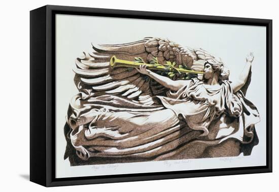 Angel in Chicago-Helen J. Vaughn-Framed Premier Image Canvas