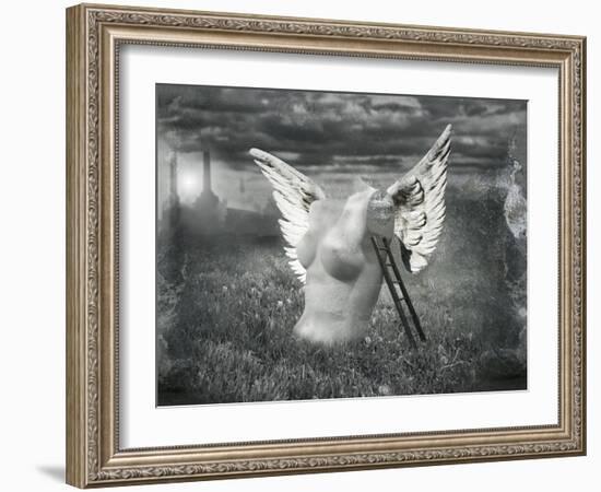 Angel In Pollution-ValentinaPhotos-Framed Art Print