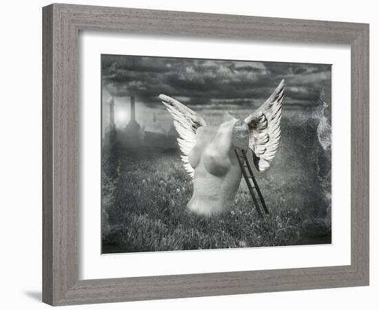 Angel In Pollution-ValentinaPhotos-Framed Art Print