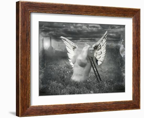 Angel In Pollution-ValentinaPhotos-Framed Art Print