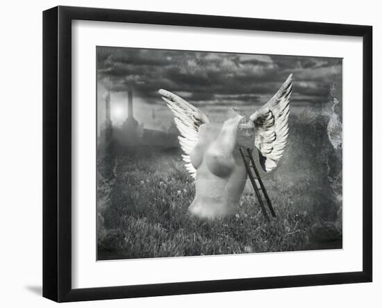 Angel In Pollution-ValentinaPhotos-Framed Art Print