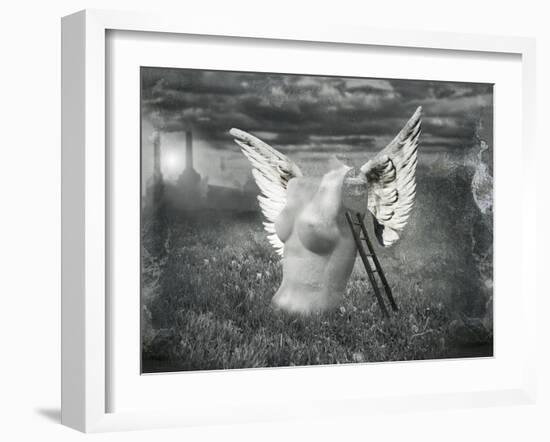 Angel In Pollution-ValentinaPhotos-Framed Art Print