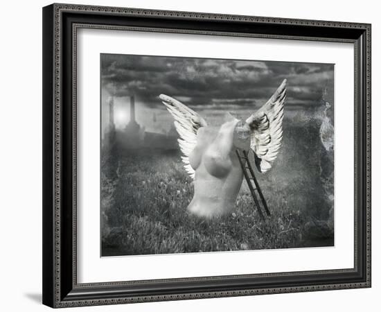 Angel In Pollution-ValentinaPhotos-Framed Art Print