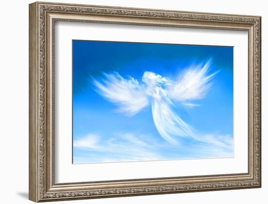 Angel In The Clouds-null-Framed Premium Giclee Print