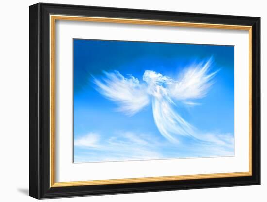 Angel In The Clouds-null-Framed Premium Giclee Print