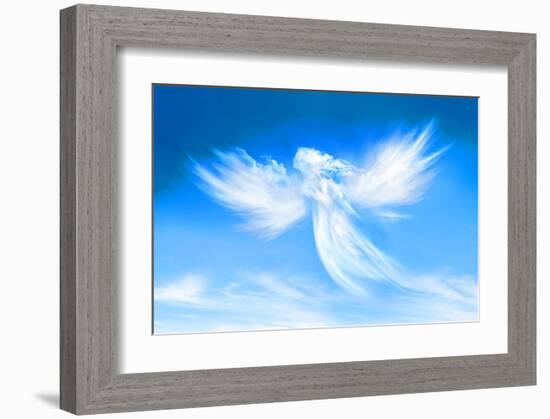 Angel In The Clouds-null-Framed Art Print