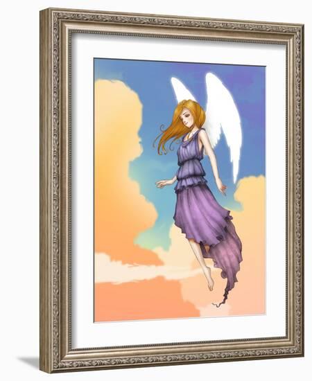 Angel In The Clouds-Harry Briggs-Framed Giclee Print