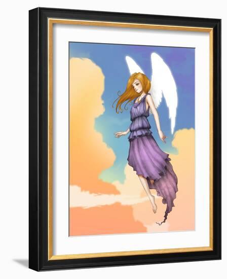 Angel In The Clouds-Harry Briggs-Framed Giclee Print